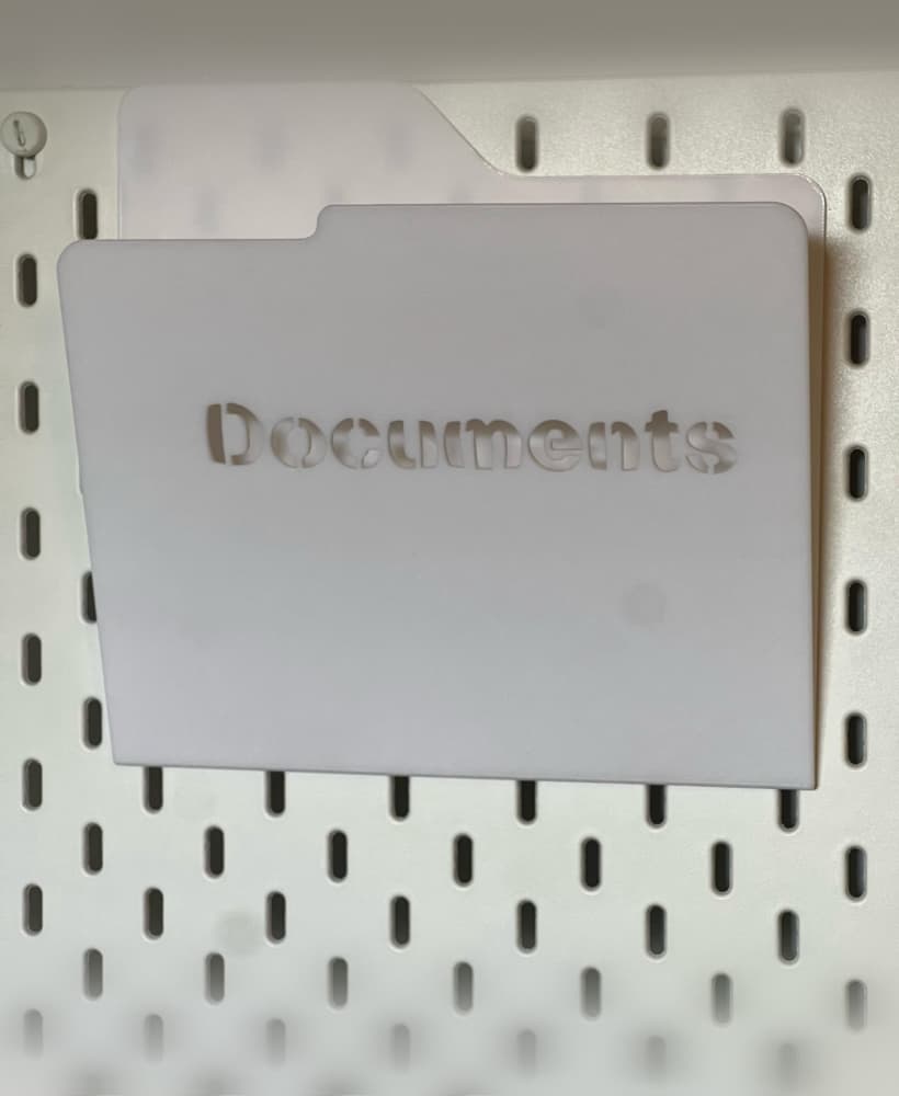 Windows Folder-Style Document Holder for IKEA Skådis Pegboard 3d model