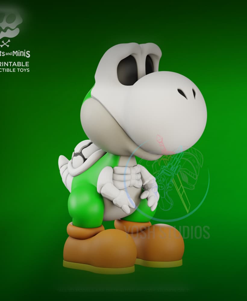 Boney Green Dinosaur 3D Printer STL file 3d model