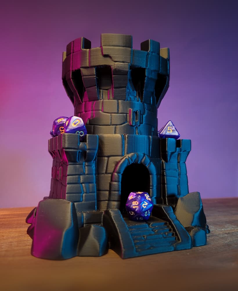 Simple Castle Dice Tower 3d model