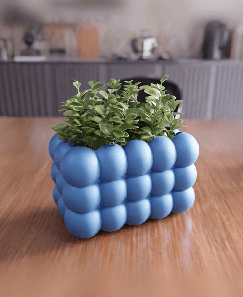 Bubble Textured Planter & Organizer 3d model