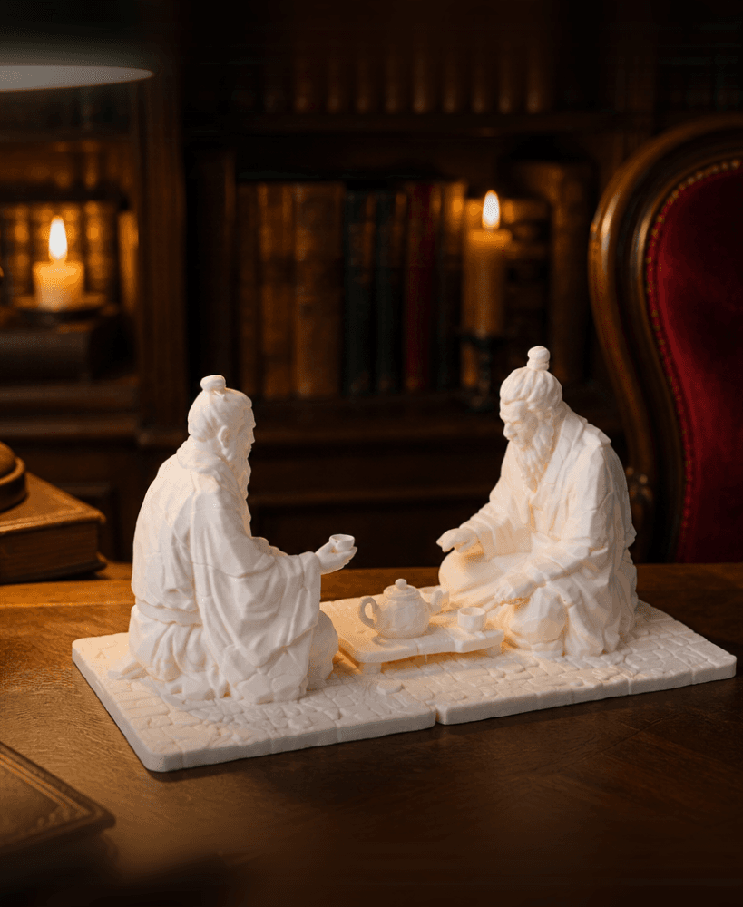 Tea Ceremony Sculpture - Oriental Zen Decor 3d model