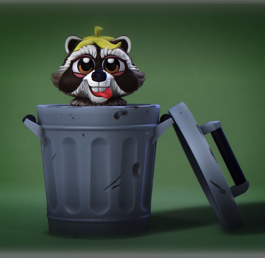 Trash Panda Clicker 3d model