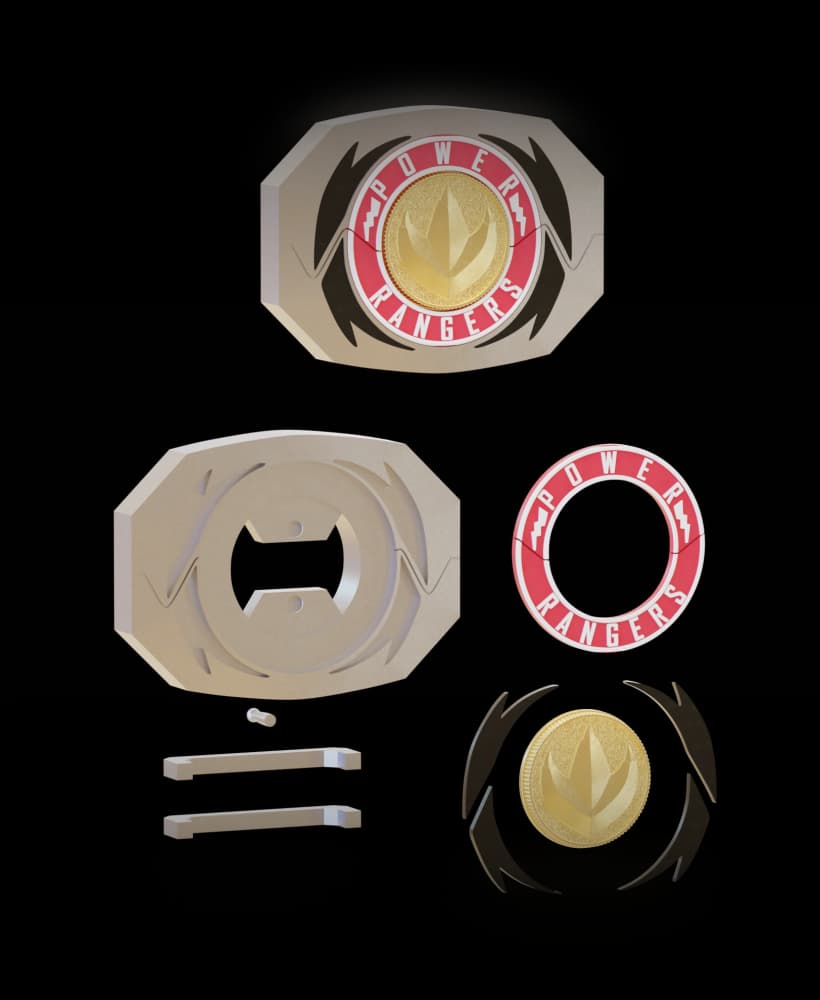 Power Ranger Belt Buckle Attachment 3d model