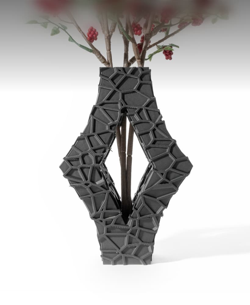 The Avari Vase, Modern and Unique Home Decor for Dried and Preserved Flower Arrangement | STL File 3d model