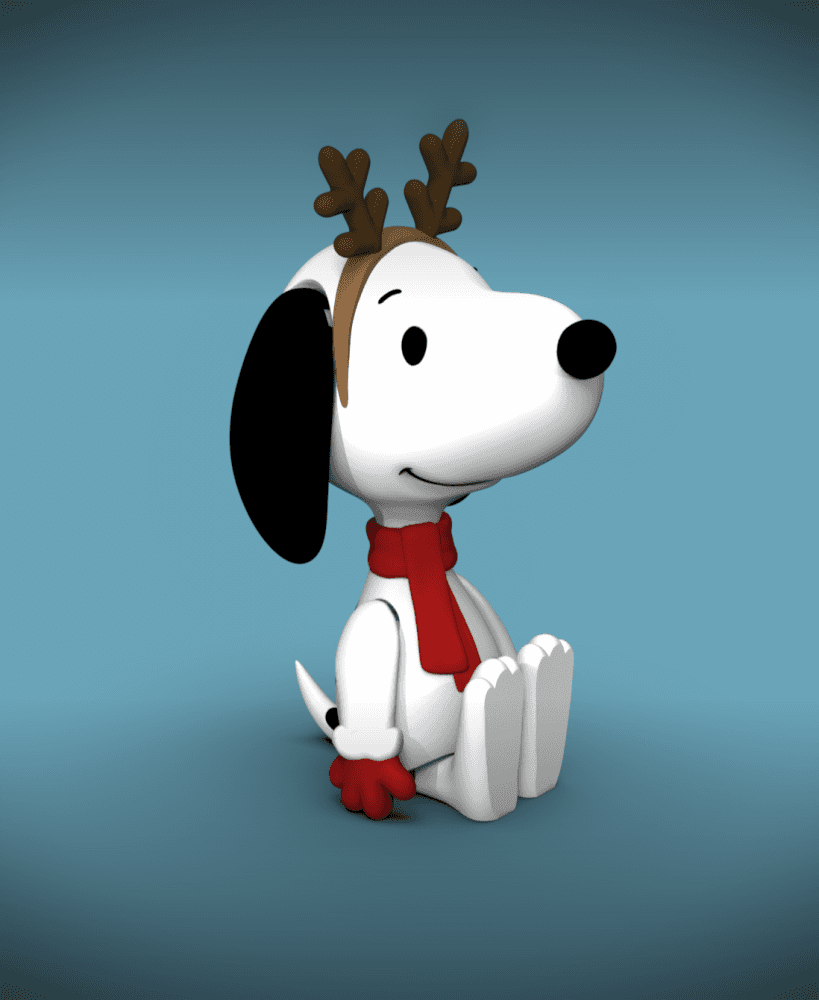 MULTICOLOR Holiday FLEXI Snoopy -Keychain/Bag Dangle/Ornament 3d model