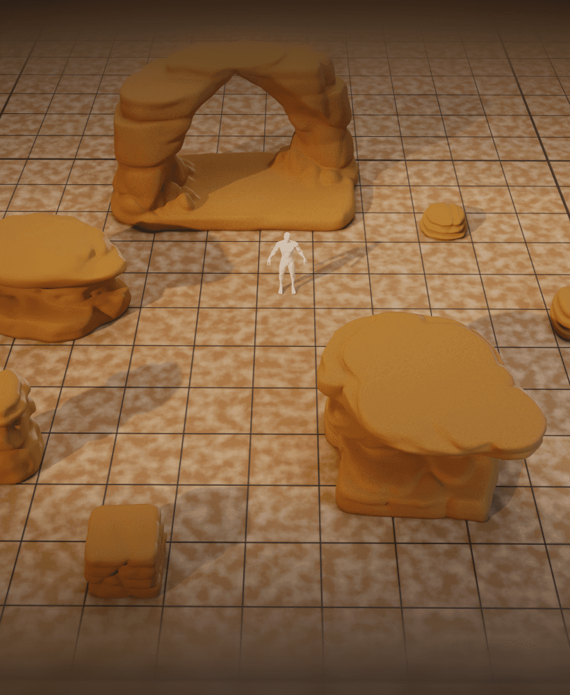 Sandstone Rock Terrain Pack 3d model
