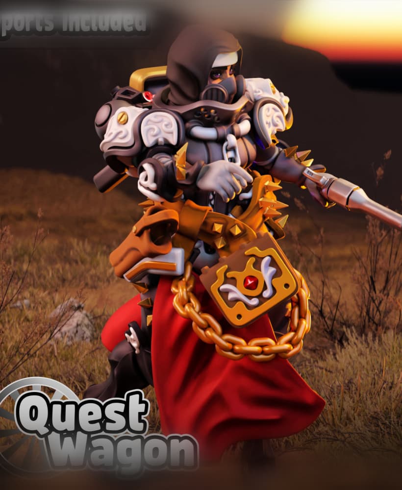 Gothic Sisters: Modular mini (Pose 5) 3d model