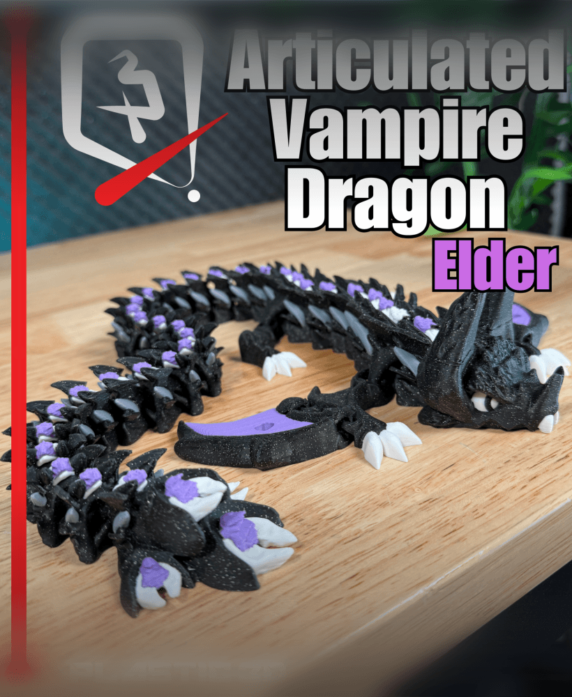 Elder Articulated Vampire Dragon — The Night Flyer 3d model