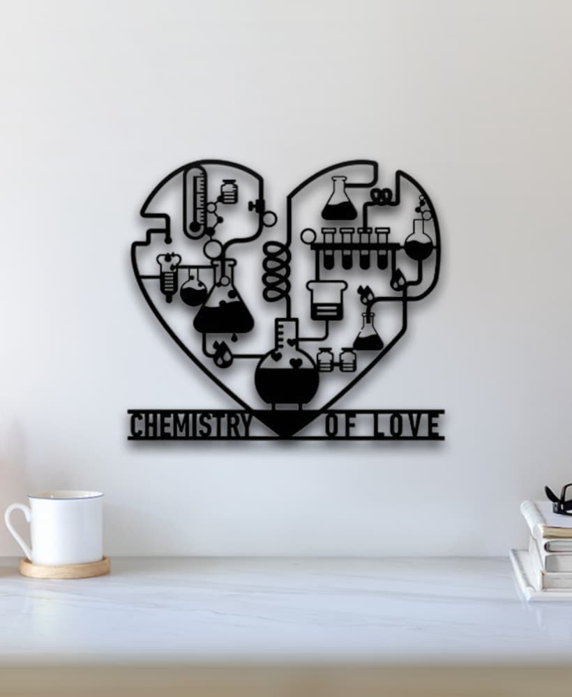 Chemistry Love Wall Art 3d model