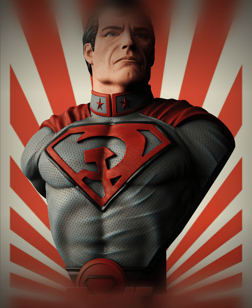 Red Son bust (Pre-Supported) 3d model