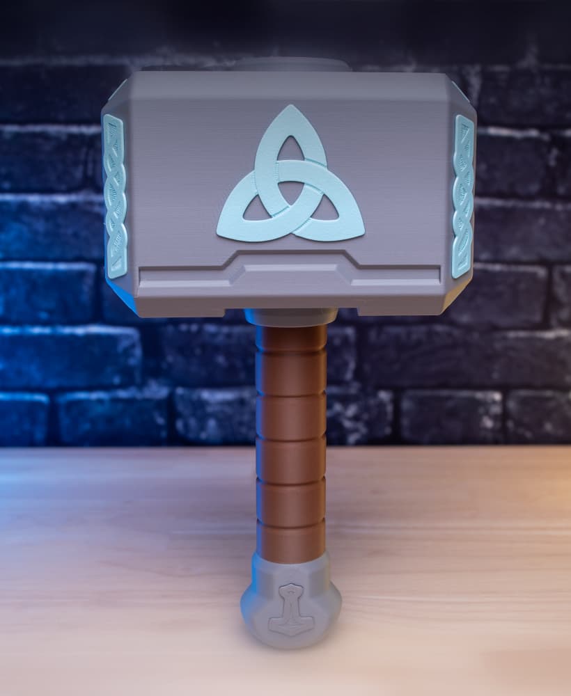 Chunky Mjolnir - Hammer Prop Kit | No Supports, No AMS, No Glue 3d model