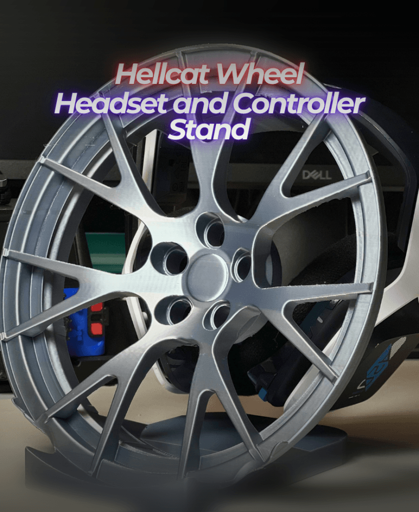Hellcat Wheel Headset and Controller Stand 3d model