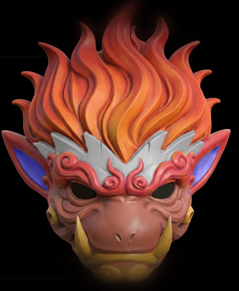 Infernape Menpo Mask 3d model