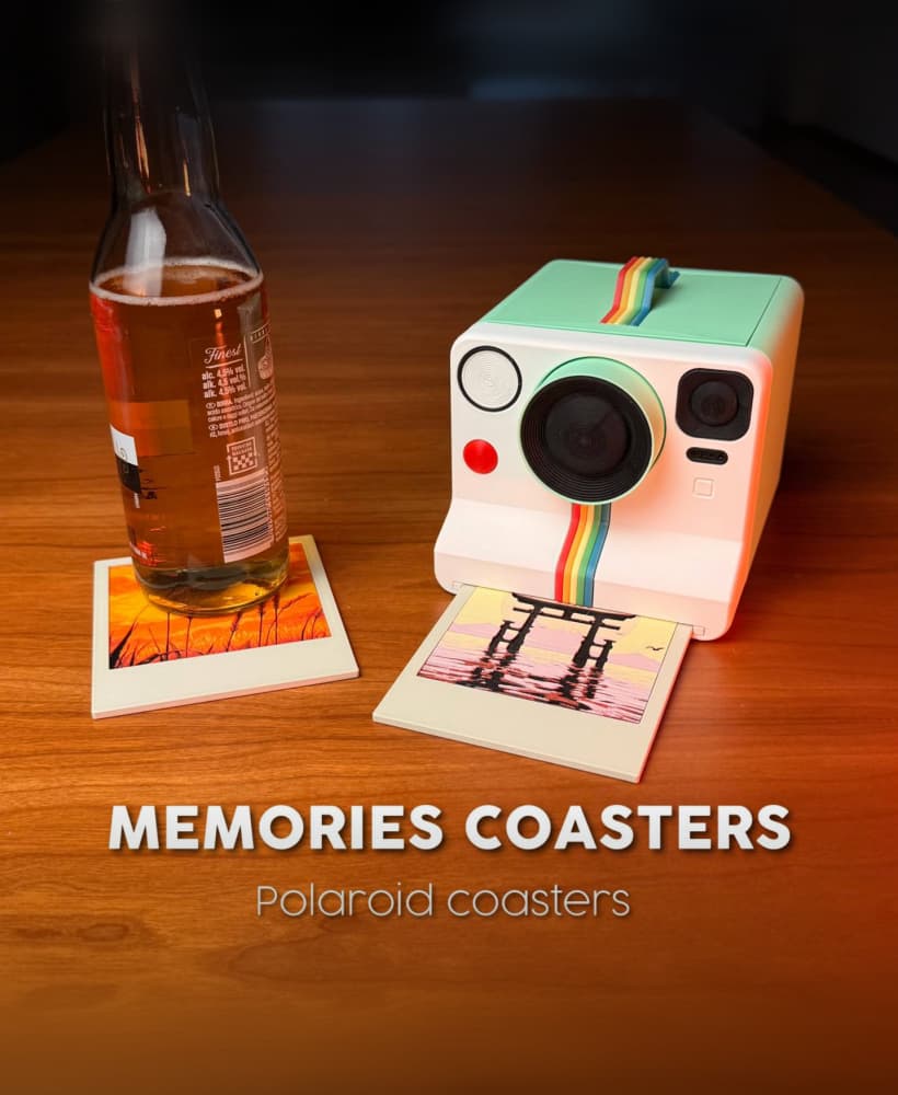 MEMORIES COASTERS | POLAROID COASTERS 3d model