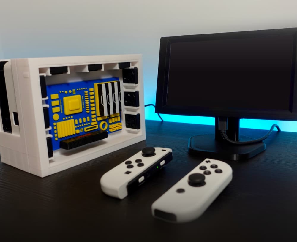 Custom PC Stand Compatible with Switch (OLED/Original) 3d model