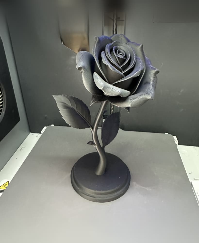 Eternal Flower Rose Sculpture – Gothic Rose Decor & Romantic Display Piece 3d model