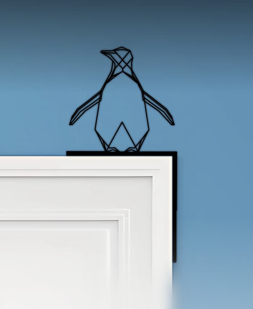 Penguin Door Corner Decor 3d model