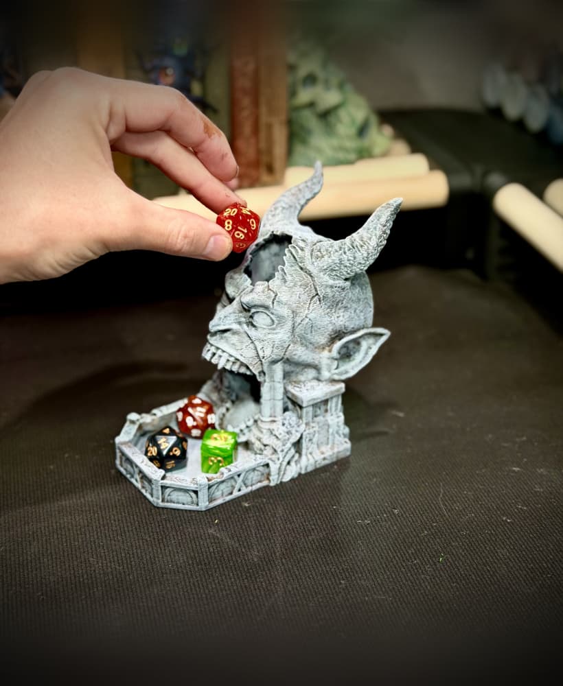 Gargoyle head dice tower 3d model