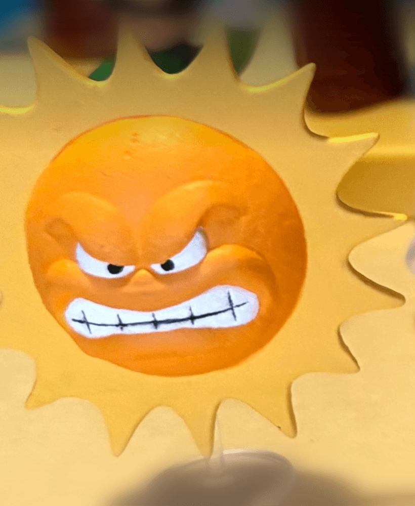 Angry Sun from Super Mario - Custom WON 2.5 scale figure 3d model