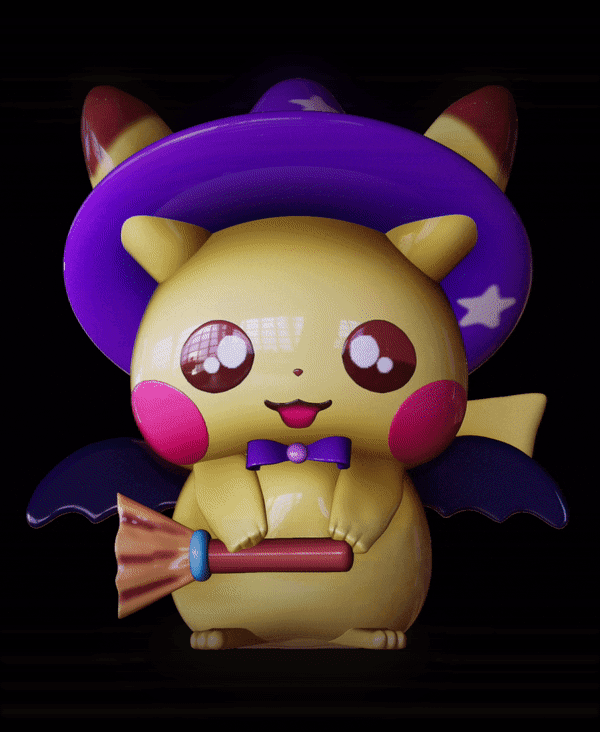 cute Pikachu witch 3d model