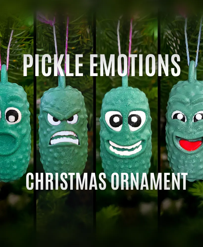 Pickle Emotions - Christmas Ornament 3d model