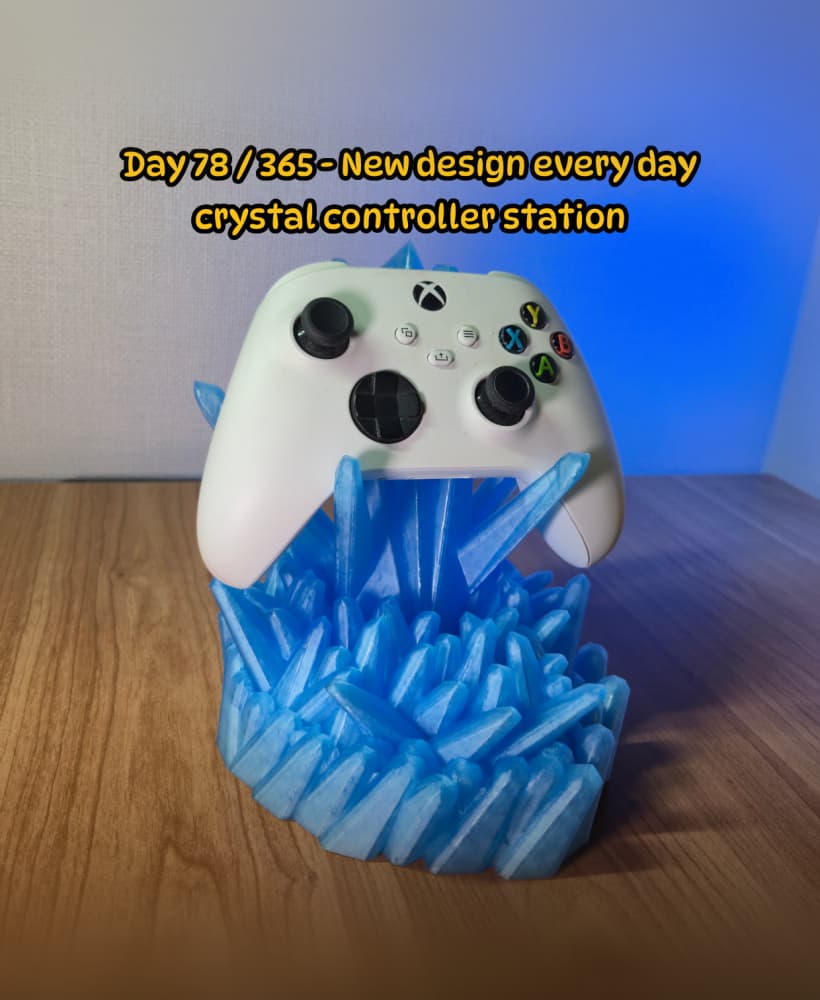 Crystal Throne Controller Stand with Hidden Storage 3d model