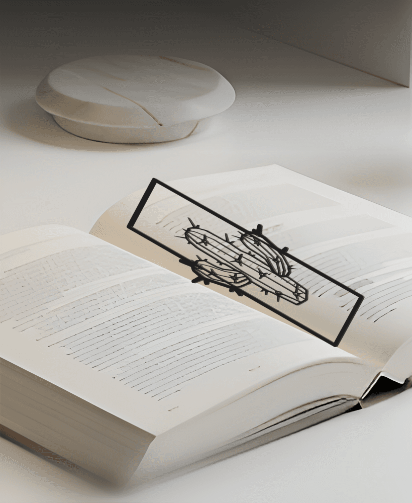 Cactus Bookmark, Creative Bookmark, Gift Idea 3d model