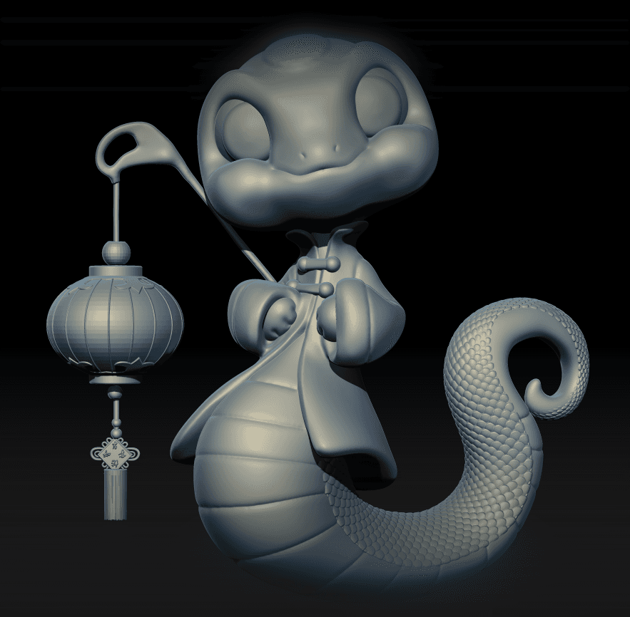 snake cute 3d model