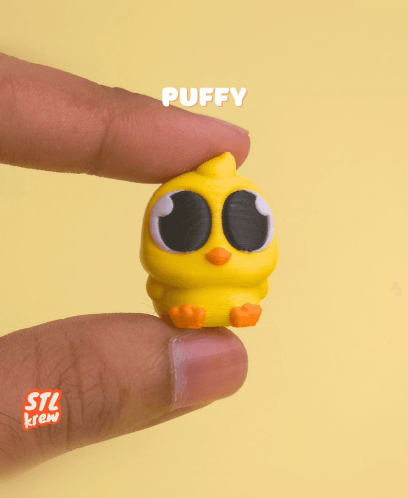 Cute duck charm, keychain - Puffy 3d model