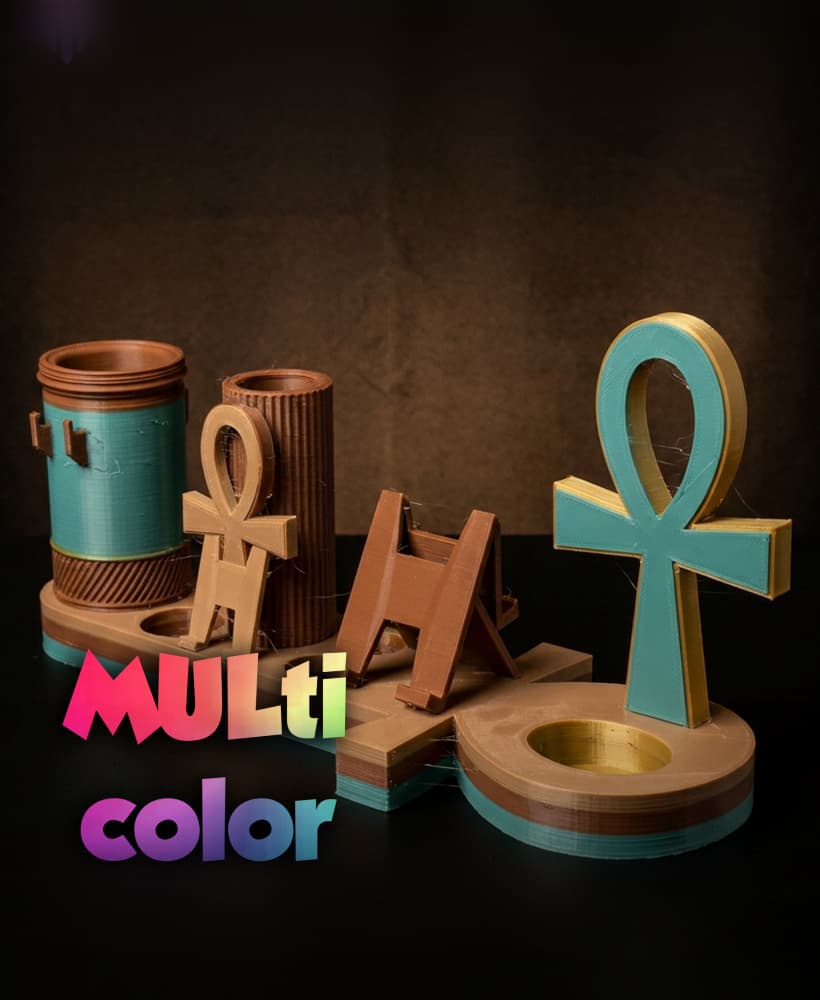 Egyptian Ankh Set 3MF | Decor Multi-Color | Print Pack 3d model