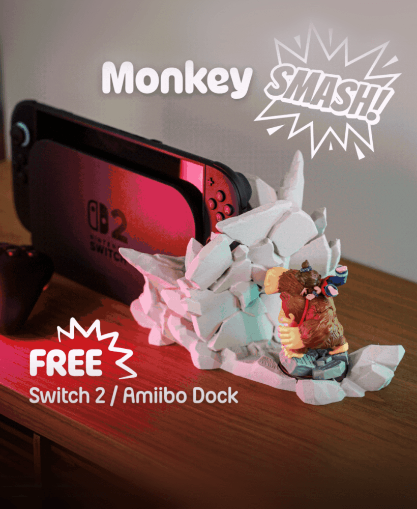 Monkey Smash – Nintendo Switch 2 Dock 3d model