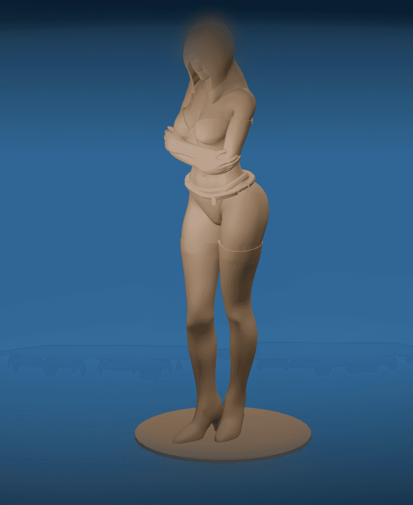 Beautiful Hooded Goddess v2 3d model