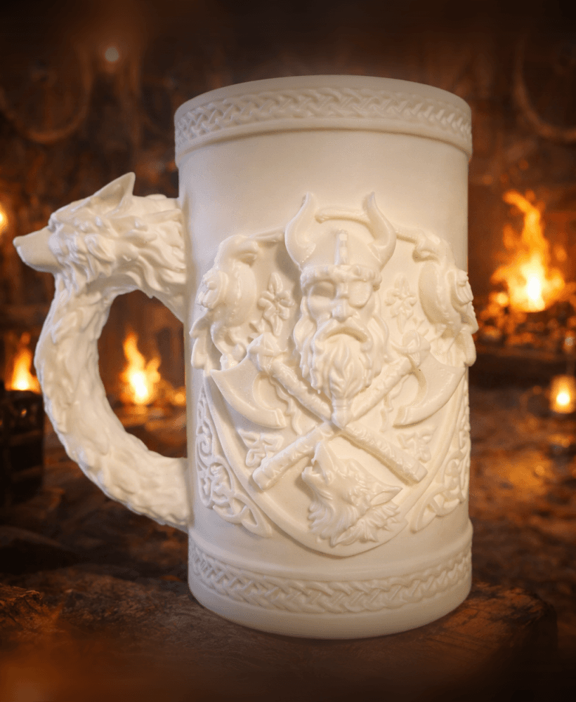 Odin’s Gaze Tankard – Viking Can Coozie 3d model