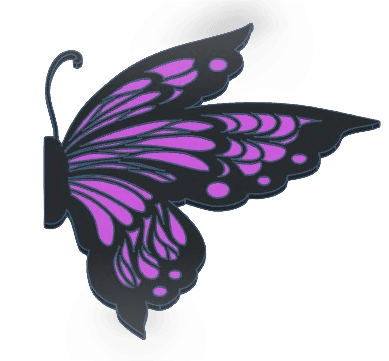 Multicolor Half Butterfly Bookmark 2.stl 3d model