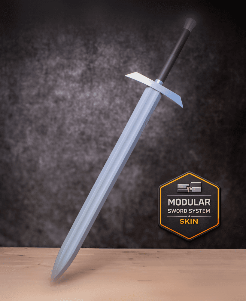 Two Handed Sword 2 Kit | No Supports, No AMS, No Glue 3d model