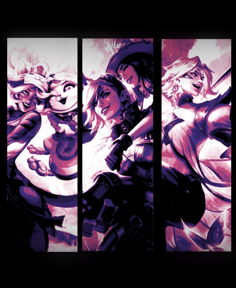 Fan art in Hueforge - League of Legends friends and enemies - Bookmark set 1 3d model