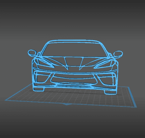 Chevrolet - Corvette C8 Wall Art 3d model