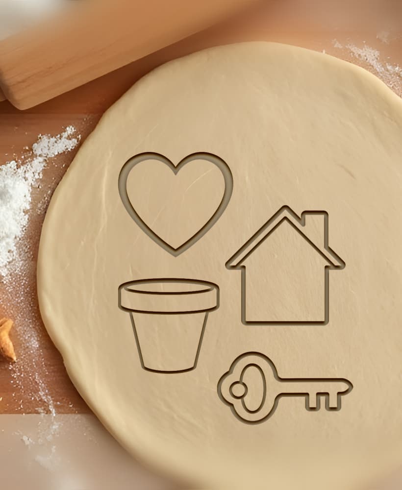House Cookie Cutter, Biscuit Cutter 3d model