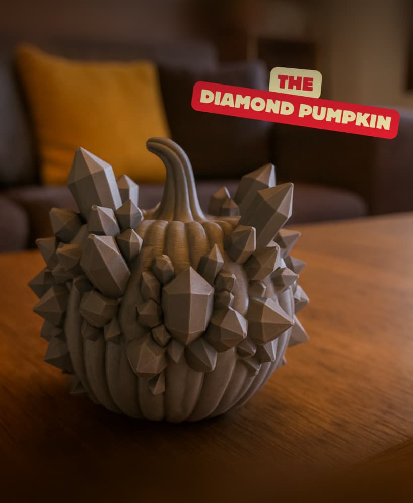 DIAMOND PUMPKIN / AUTUMN DECOR / ABSTACT PUMPKIN / HALLOWEEN DECOR 3d model