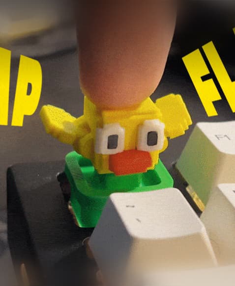 Flappy Bird Keycap - Wings Flap When You Press 3d model