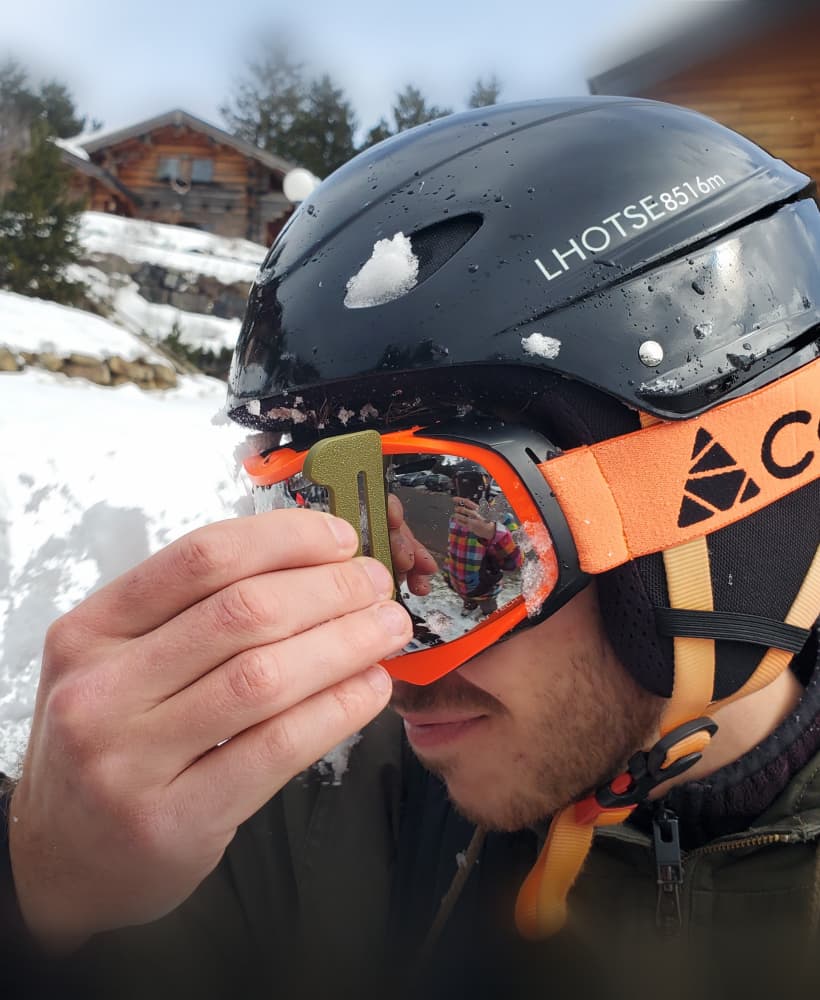 Clip-On Ski Goggle Scraper with Bottle Opener 3d model