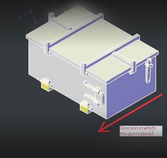 1/200 IJN 25mm MG ammunition box A ×36 3d model