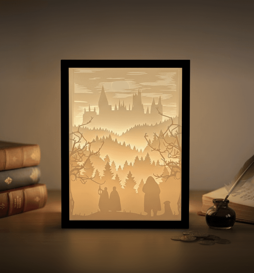 Harry Potter and The Philosopher's Stone Shadow Box Lamp 3d model