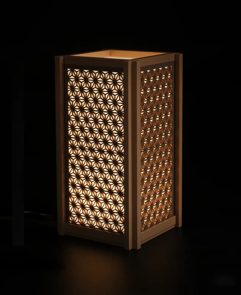 Japanese Shoji Lamp - Kumiko / LED KIT 001/ Tall 3d model