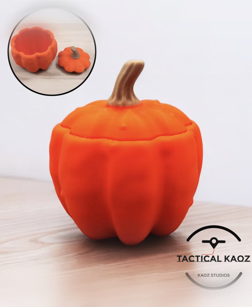 Pumpkin Container with Removable Lid 3d model