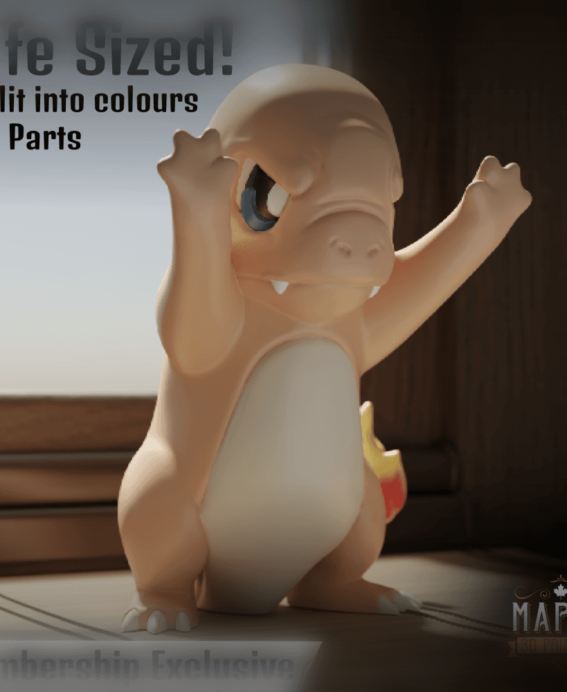 Life Size Window Charmander - Promo Card - Pokemon 3d model