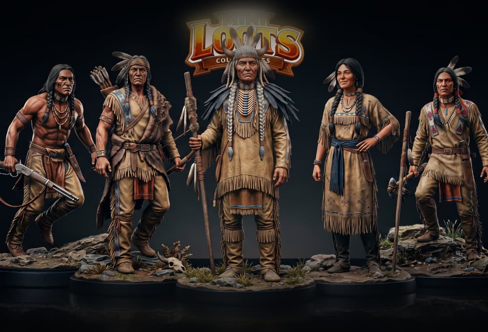 MINI LOOTS COLLECTIBLES: THE OLD WEST EDITION – THE NATIVES PACK 3d model