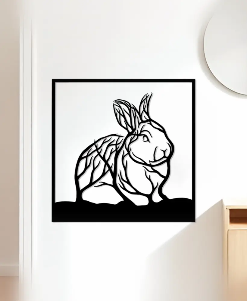 Rabbit Wall Art, Wall Decor, Home Decor 3d model