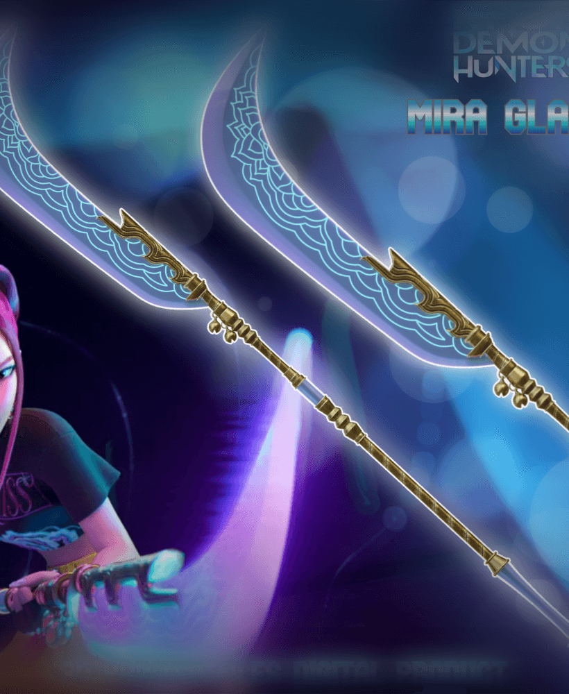 Mira Cosplay Go Dok Woldo Glaive weapon Kpop Demon Hunters 3d model