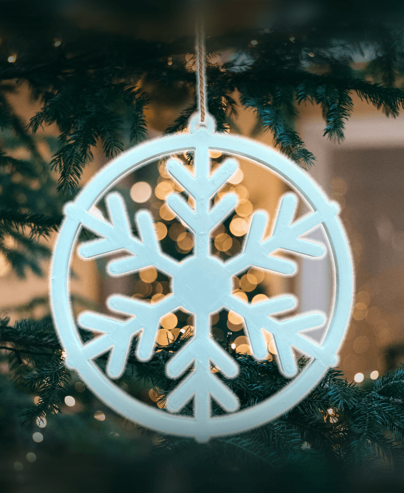 Christmas Snowflake Tree Ornament 3d model